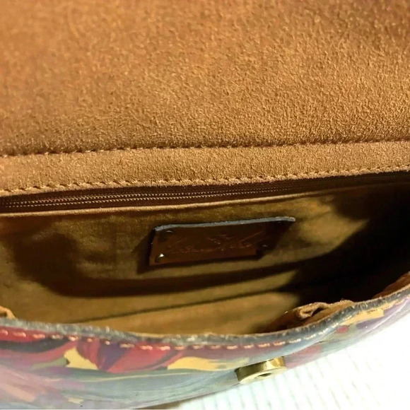 Patricia Nash  multicolor print leather crossbody bag - Picture 6 of 11